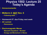 Lecture 25 - UConn Physics