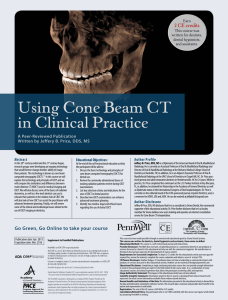 Using Cone Beam CT in Clinical Practice