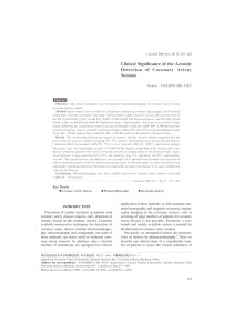 Clinical Significance of the Acoustic Detection of Coronary Artery