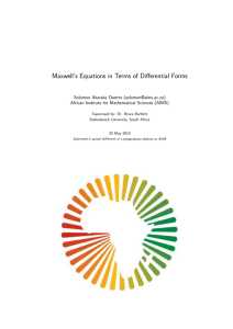 Maxwell`s Equations in Terms of Differential Forms