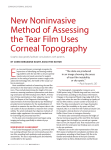 New Noninvasive Method of Assessing the Tear Film Uses Corneal