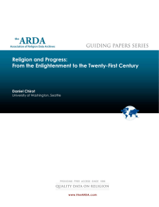 Religion and Progress: From the Enlightenment to the Twenty