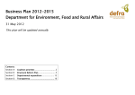 Business Plan 2012-2015 Department for Environment, Food and