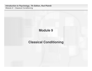 Module 9 Classical Conditioning