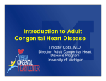 Introduction to Adult Congenital Heart Disease