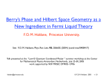 Berry`s Phase and Hilbert Space Geometry as a New