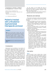 Patients treated with orthodontic- myofunctional therapeutic protocol