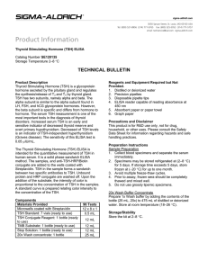 Thyroid Stimulating Hormone (TSH) ELISA (SE120135)