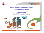 Marine Biology Research in Europe: The institutional