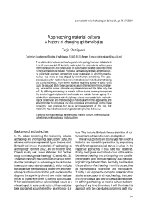 Approaching material culture