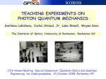 Quantum Optics and Quantum Engineering for Undergraduates