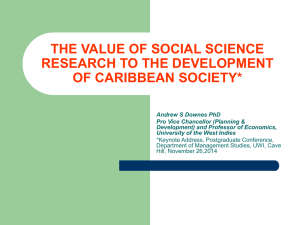 THE VALUE OF SOCIAL SCIENCE RESEARCH, Nov 2014