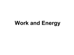 Work and Energy