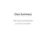 Class Summary