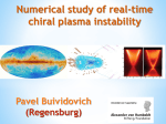 Numerical study of real-time chiral plasma