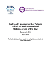 Oral Health Management of Patients at Risk of Medication