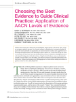Choosing the Best Evidence to Guide Clinical Practice: Application
