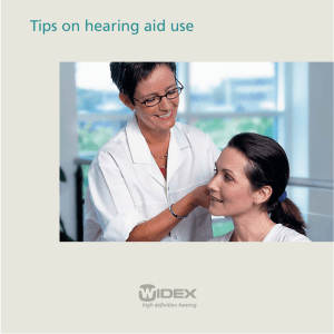 Tips on hearing aid use - Hearing aids from Widex