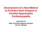 Development of a New Method to Prioritise Gene Analysis in