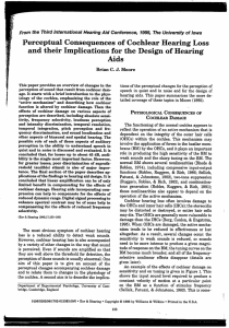 Perceptual Consequences of Cochlear Hearing Loss and their