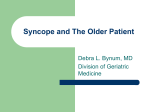 Syncope and The Older Patient