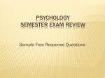 Psychology Semester Exam Review