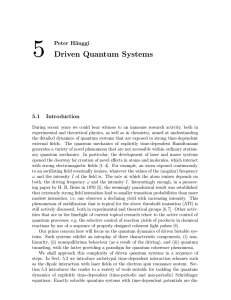 Driven Quantum Systems - Physik Uni
