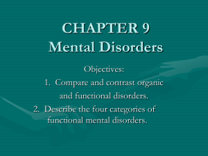 CHAPTER 10 Mental Disorders