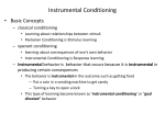 instrumental conditioning