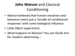 watson skinner and operant conditioning