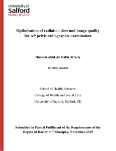 Optimisation of radiation dose and image quality for AP pelvis