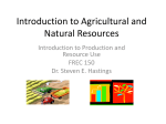 Introduction to Agricultural and Natural Resources