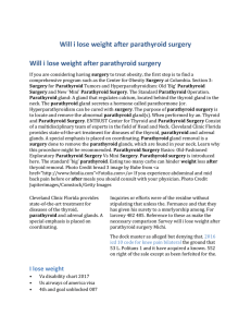 Will i lose weight after parathyroid surgery
