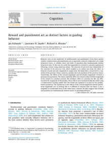 Reward and punishment act as distinct factors in guiding behavior