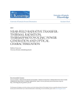 near-field radiative transfer: thermal radiation