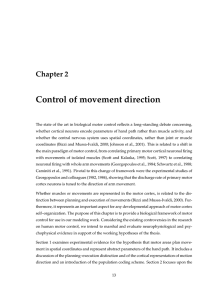 Control of movement direction - Cognitive Science Research Group
