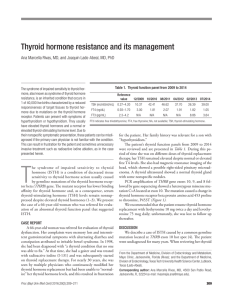 Thyroid hormone resistance and its management
