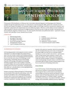 Graduate School Handbook Anthropology