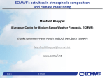 ECMWF`s activities in atmospheric composition and climate