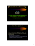 Precipitation Type Forecasting Precipitation Type Forecasting