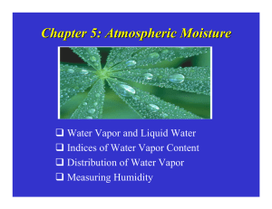 Chapter 5: Atmospheric Moisture