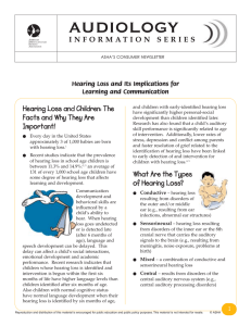 Audiology Information Series: Hearing Loss and Its