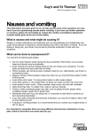 Nausea and vomiting - Guy`s and St Thomas` NHS Foundation Trust