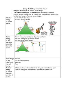 Energy Test Study Guide