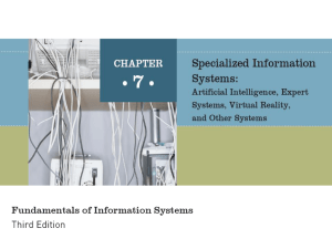 Chapter 7: Specialized Business Information Systems