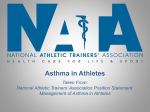 Asthma in Athletes - National Athletic Trainers` Association