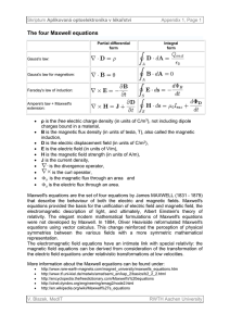 The four Maxwell equations