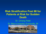 Risk Stratification Post MI for Patients at Risk for Sudden Death