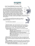 Acute TemporoMandibular Disorders (TMD)