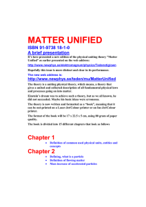 matter unified - Swedish Association for New Physics